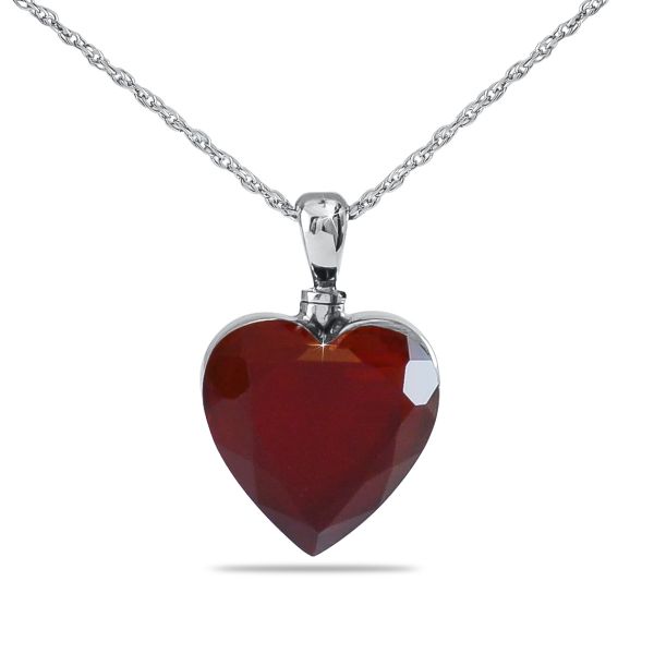 Red Heart Stainless Ash Urn